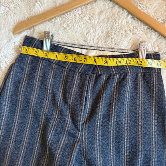 Indi&Cold Wide Leg Pinstripe Trousers - Navy & Grey Size 36/4 - Picture 4 of 9